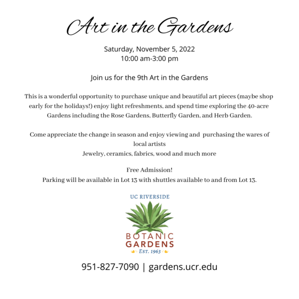 AIG 2022 UCR Botanic Gardens